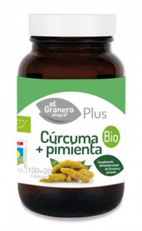 Kurkuma und schwarzer Pfeffer Bio 120 Kapseln 440 mg