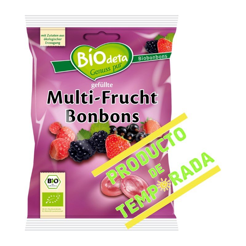 Biodeta multifruit filled sweets 75 g