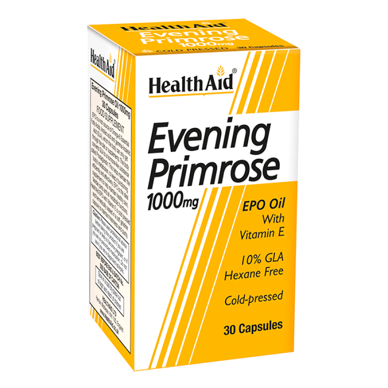 HealthAid Evening Primrose Oil 1000mg + Vitamin E 30 Capsules