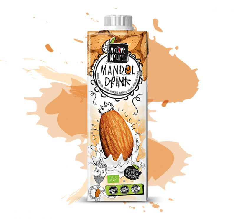 UHT organic almond drink 1 L