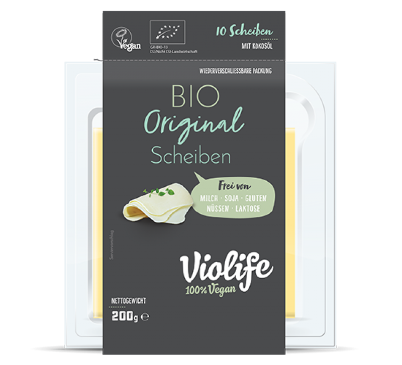 Käse Vegan BIO Scheiben mit Originalgeschmack 200 gr.