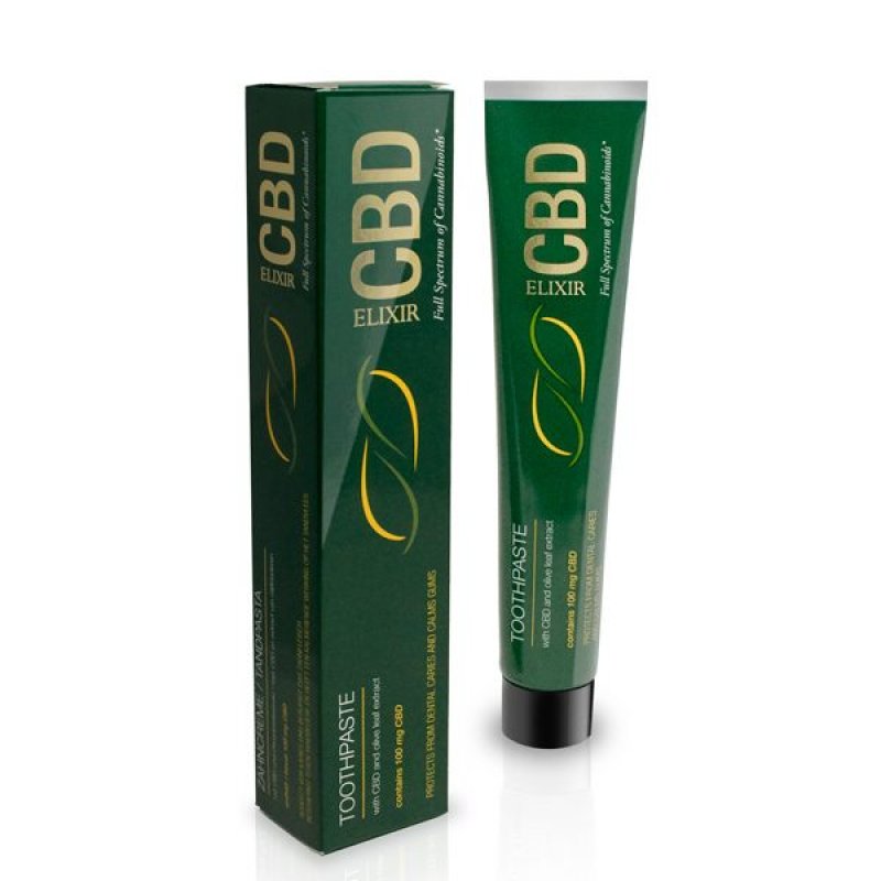 CBD ELIXIR toothpaste with CBD and olive leaf extract