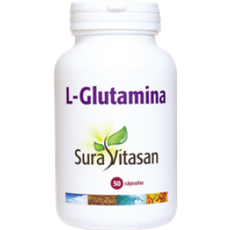 L-Glutamina de Suravitasan 1000 mg 50 cápsulas
