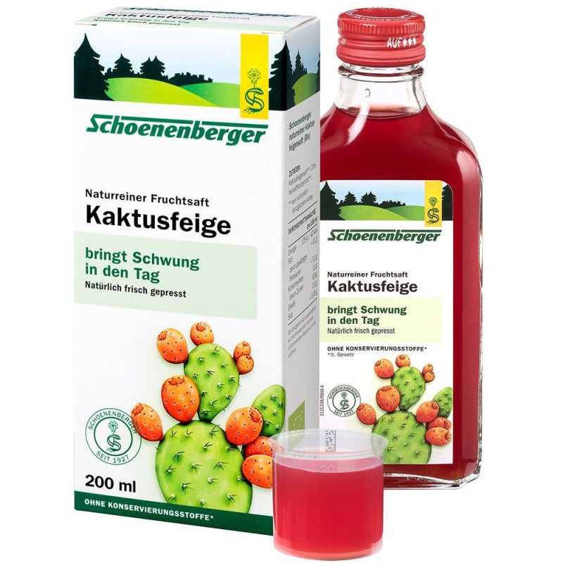 Schoenenberger Prickly Pear (Higo) Pure Fruit Juice 200 ml