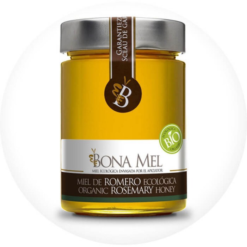 Organic rosemary honey (Miel de Romero) 450 gr.
