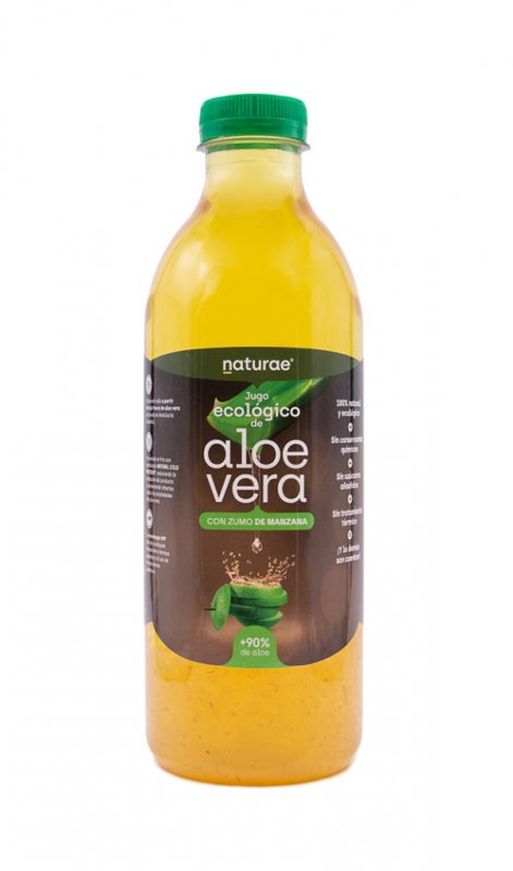 Organischer Aloe Vera Saft mit Apfel 1 L