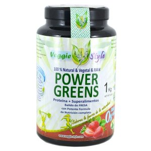 Power Greens - 1Kg - sabor fresa Vegan de Veggie Style