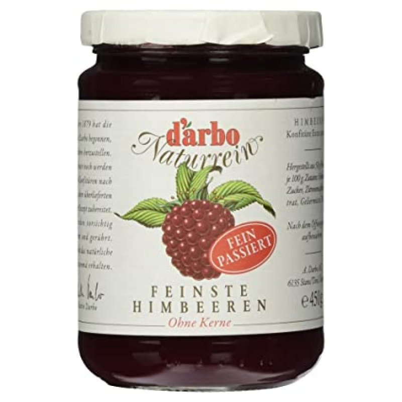 Darbo Finest Raspberry Jam Finely Sieved 450 Gr