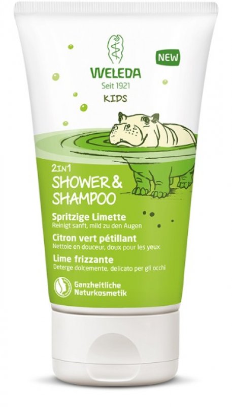 Kids 2in1 Shower & Shampoo Spritzige Limette 150 ml Weleda