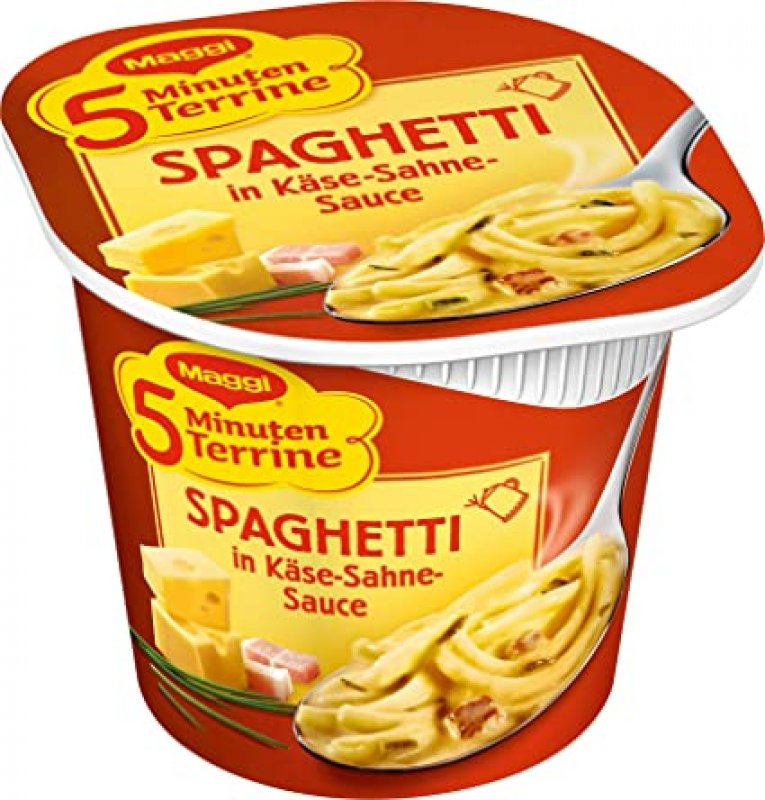 Maggi espaguetis terrina de 5 minutos en salsa cremosa de queso