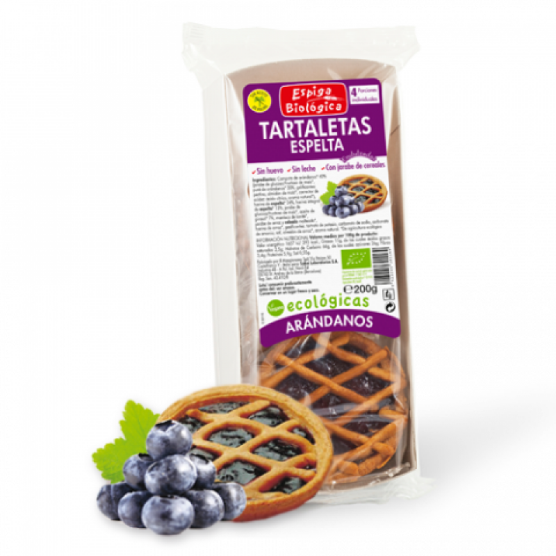 Organic blueberry spelled tartlets vegan