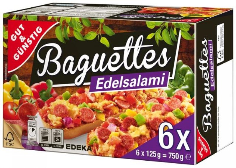 Baguette Edelsalami Gut und Günstig 750 gr.