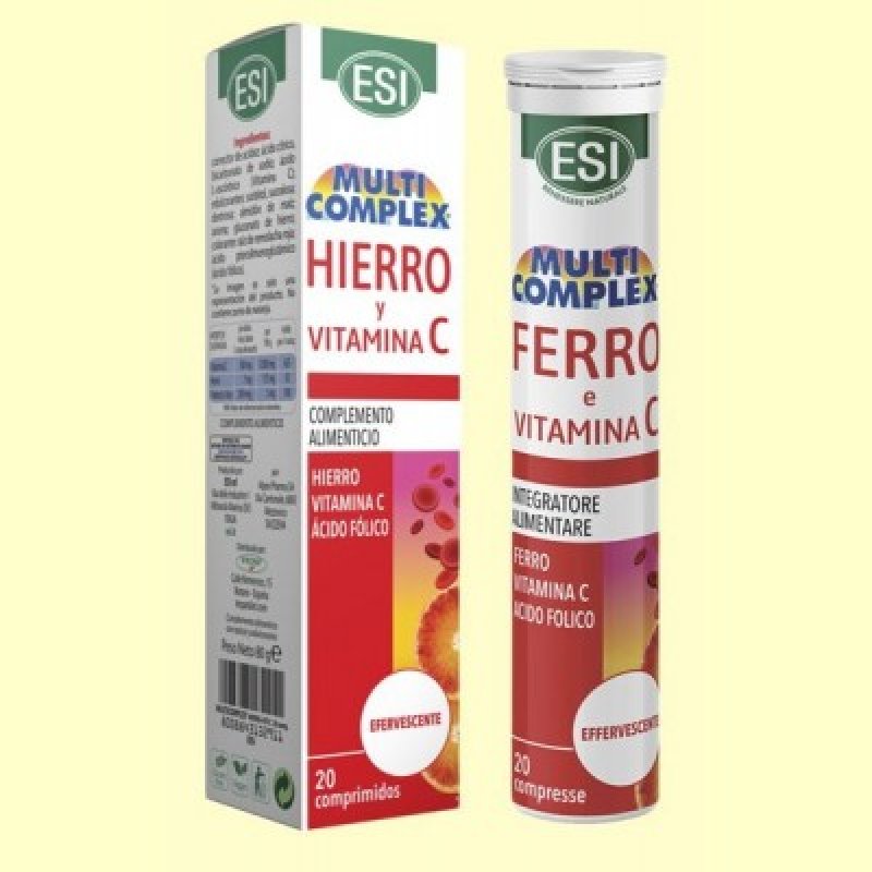 Hierro + Vitamina C ESI 20 comprimidos efervescentes