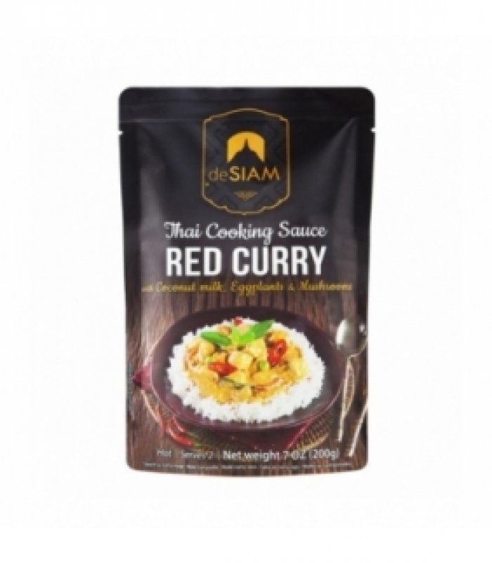 6 x RED CURRY SAUCE WITH COCONUT MILK, EGGPLANT AND MUSHROOMS 200GR