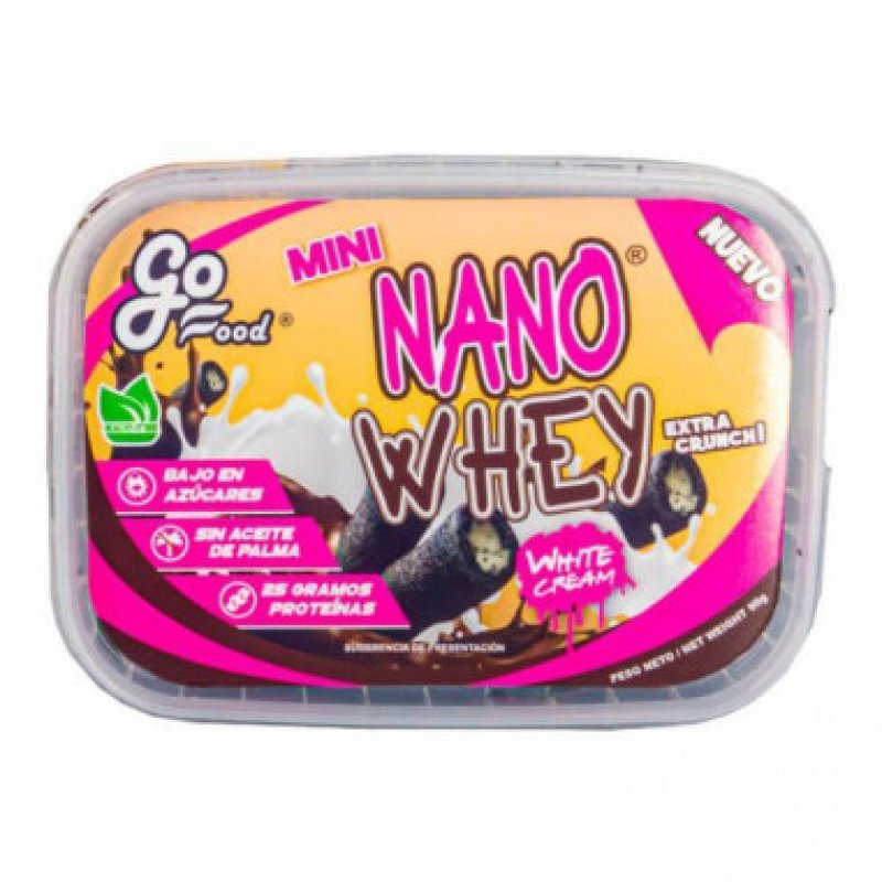 Barquillos Nano Whey Rellenos de Crema Blanca GoFood 200 g