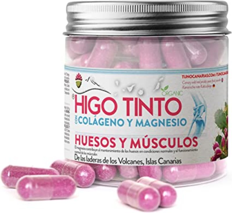 HIGO TINTO Canary Red Prickly Pear Powder with Marine Collagen and Magnesium 90 capsules